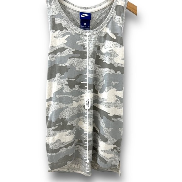 Nike Active Racerback Tank Top Camo Grey Girls XL - Picture 8 of 9